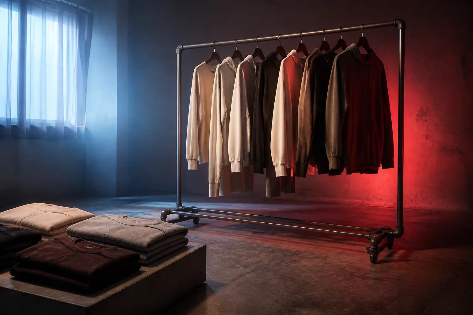 Fashion garments styled for an ecommerce campaign